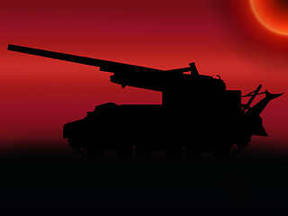 Image showing WW2 Sunset Self Propelled Gun