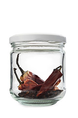 Image showing Dried red chili peppers