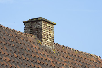 Image showing Chimney of an old house