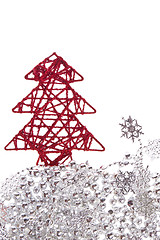 Image showing christmas tree with tinsel