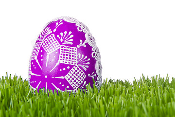 Image showing easter egg in grass