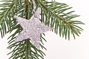 Image showing Christmas tree with star