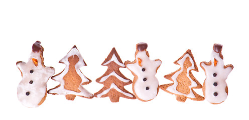 Image showing ginger snowman and tree