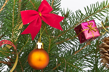 Image showing Christmas tree decorated