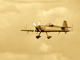 Image showing Classical propjet in the air. European Aerobatic Championship