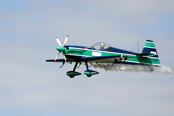 Image showing Classical propjet in the air. European Aerobatic Championship