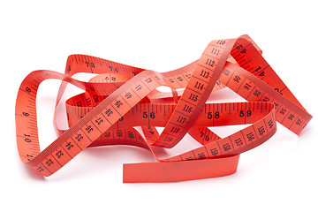 Image showing Red tape measure 