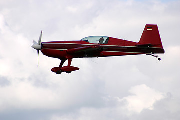 Image showing Classical propjet in the air. European Aerobatic Championship