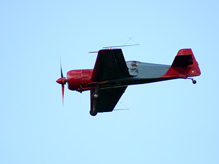 Image showing Classical propjet in the air. European Aerobatic Championship
