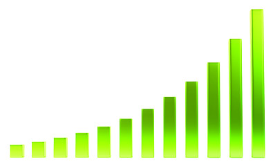 Image showing Success: green diagram or chart 