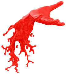 Image showing Diabetes mellitus concept: helping hand blood shape