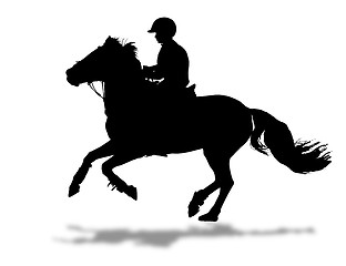 Image showing rider silhouette 