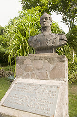 Image showing statue Simon Bolivar Windwardside Saba Netherlands Antilles