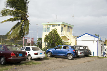 Image showing airport tower Sint Eustatius Dutch Caribbean Netherlands Antille