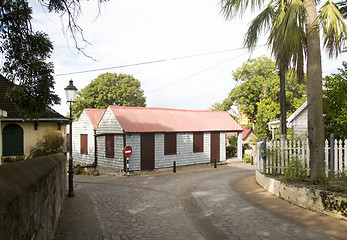 Image showing St. Eustatlius historic architecture downtown Oranjestad