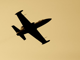 Image showing Fighter aircraft, sepia toned