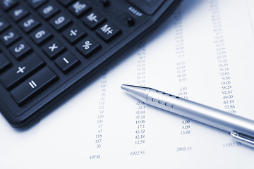 Image showing financial charts on the table