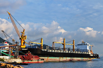 Image showing ship at shipyard dock