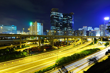 Image showing night city traffic
