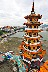 Image showing Dragon Tiger Tower in Taiwan