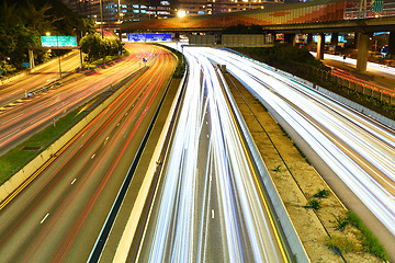 Image showing night city traffic