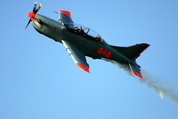 Image showing Classical propjet in the air. European Aerobatic Championship