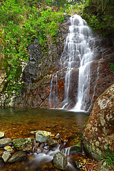 Image showing Waterfall in forest