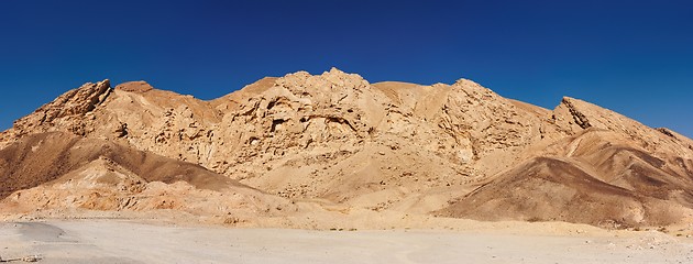 Image showing Scenic weathered yellow rock in stone desert