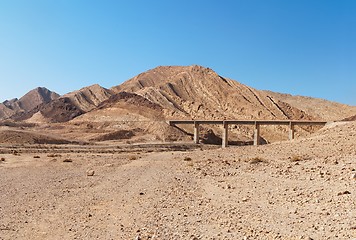 Image showing Bridge in the desert 