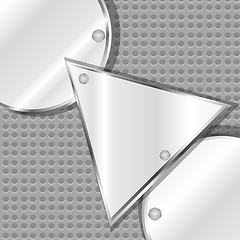 Image showing iron plate with arrow triangle pattern