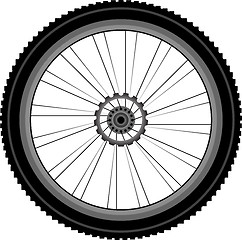 Image showing bike wheel isolated on white