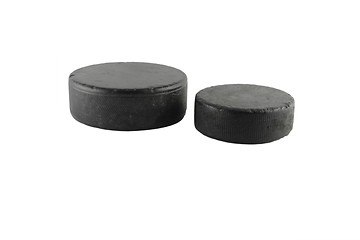 Image showing Hockey Puck set Isolated on White Background