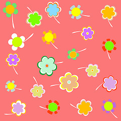 Image showing Romantic Flower pink Background. vector