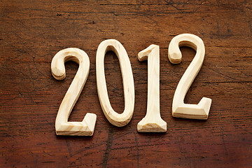 Image showing 2012 year in wood letters