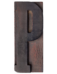 Image showing antique letter P