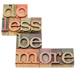 Image showing do less be more motivation