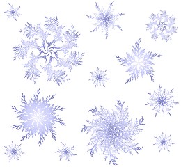 Image showing Seamless background with beautiful snowflakes.