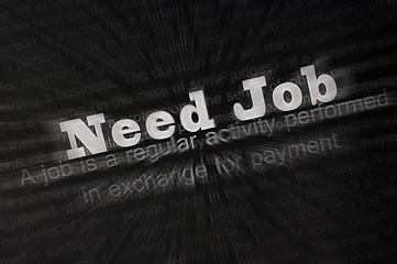 Image showing Need Job conception