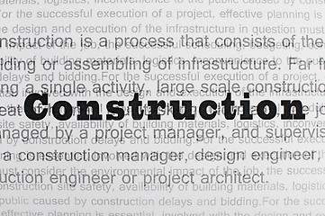 Image showing Construction conception text