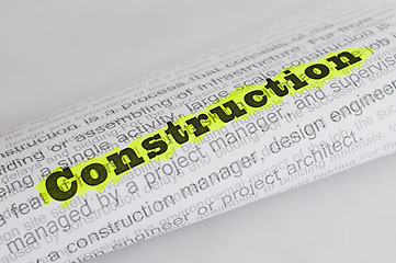 Image showing Construction conception text