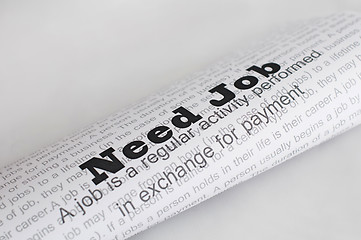 Image showing Need Job conception