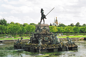 Image showing Peterhof. Fountain Neptune.