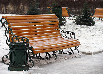 Image showing bench in a park