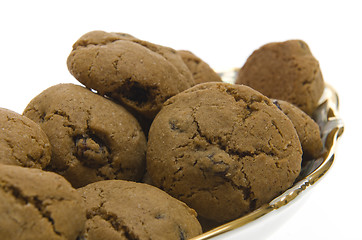 Image showing Brown Cookies with raisins