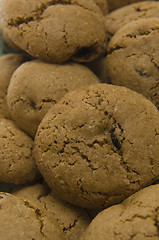 Image showing Brown Cookies with raisins