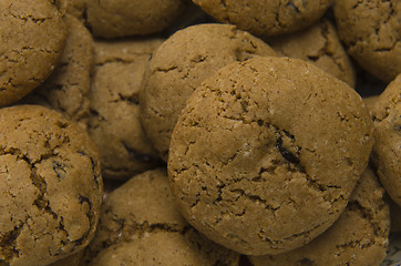 Image showing Brown Cookies with raisins