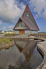 Image showing Modern church with copper