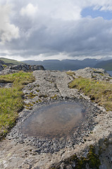 Image showing Small puddle on a rock