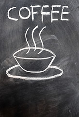 Image showing Coffee written on blackboard