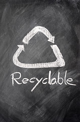 Image showing Recyclable sign